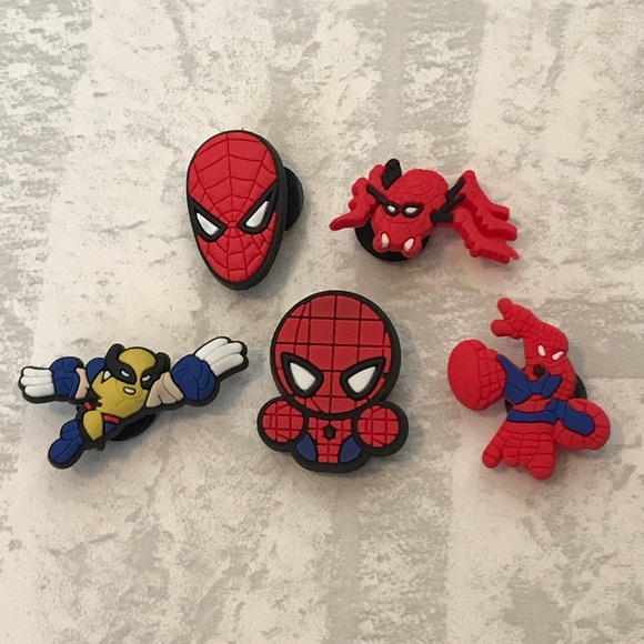 crocs charms spiderman
